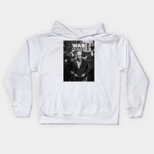 Netanyahu: War Criminal for his War Crimes Kids Hoodie